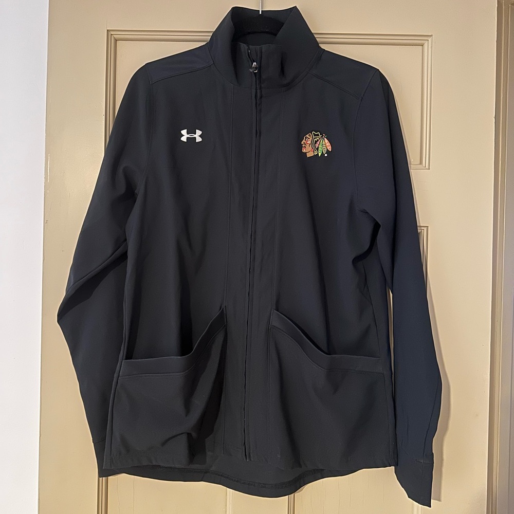 Black Under Armour Full Zip Chicago Blackhawks Jacket